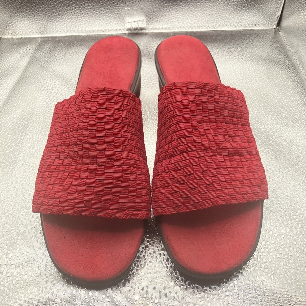 New In The Box.  Red Aerosol Sandals.  Size 8